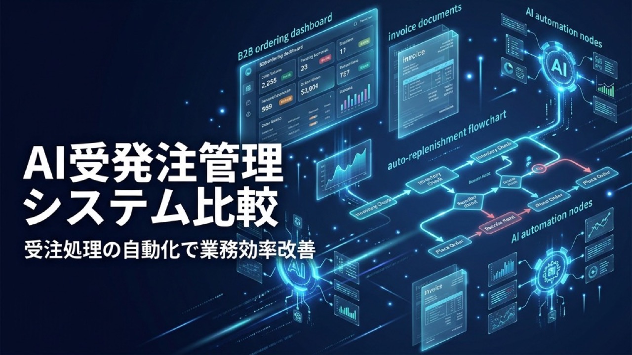 AI受発注管理システム比較2026｜受注処理の自動化で業務効率を劇的改善