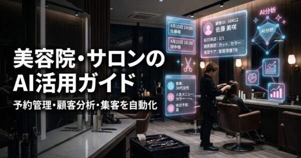 美容院・サロンのAI活用ガイド2026｜予約管理・顧客分析・集客を自動化