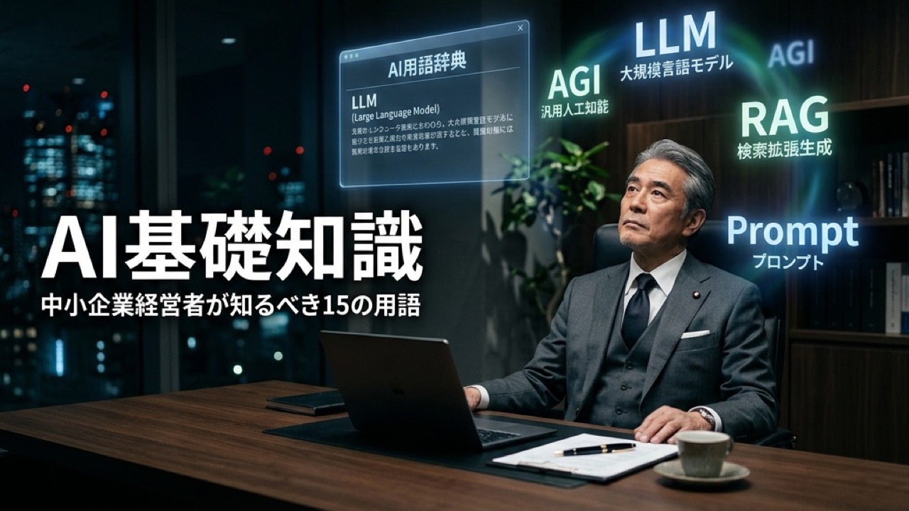 AI基礎知識｜中小企業経営者が知るべき15の用語