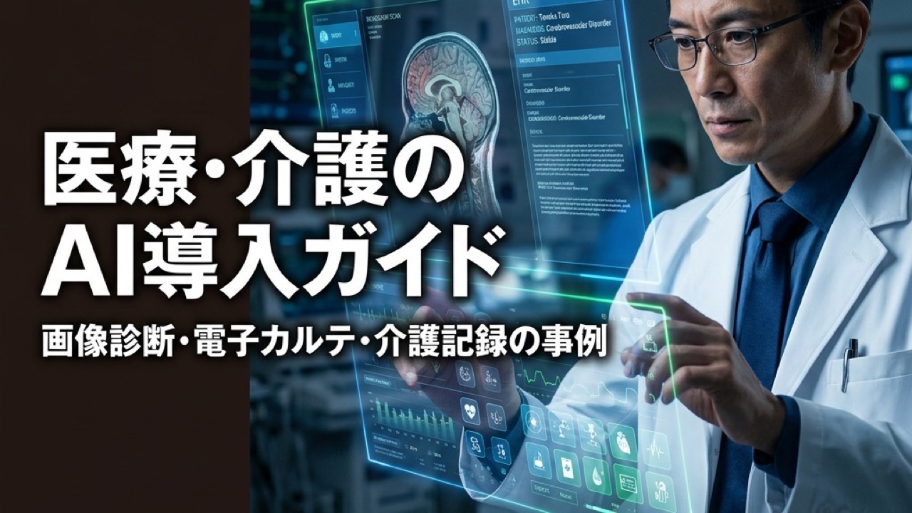 医療・介護業界のAI導入ガイド｜画像診断・電子カルテ・介護記録の活用事例