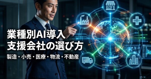 業種別AI導入支援会社の選び方｜製造・小売・医療・物流・不動産