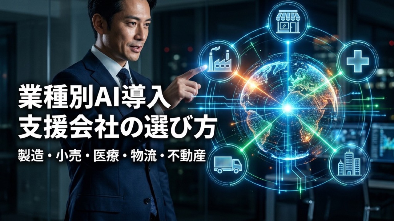業種別AI導入支援会社の選び方｜製造・小売・医療・物流・不動産