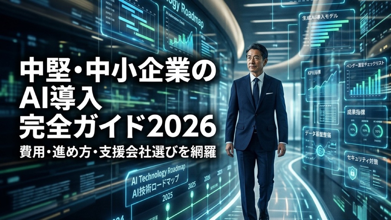 中堅・中小企業のAI導入完全ガイド2026｜費用・進め方・支援会社選びを網羅