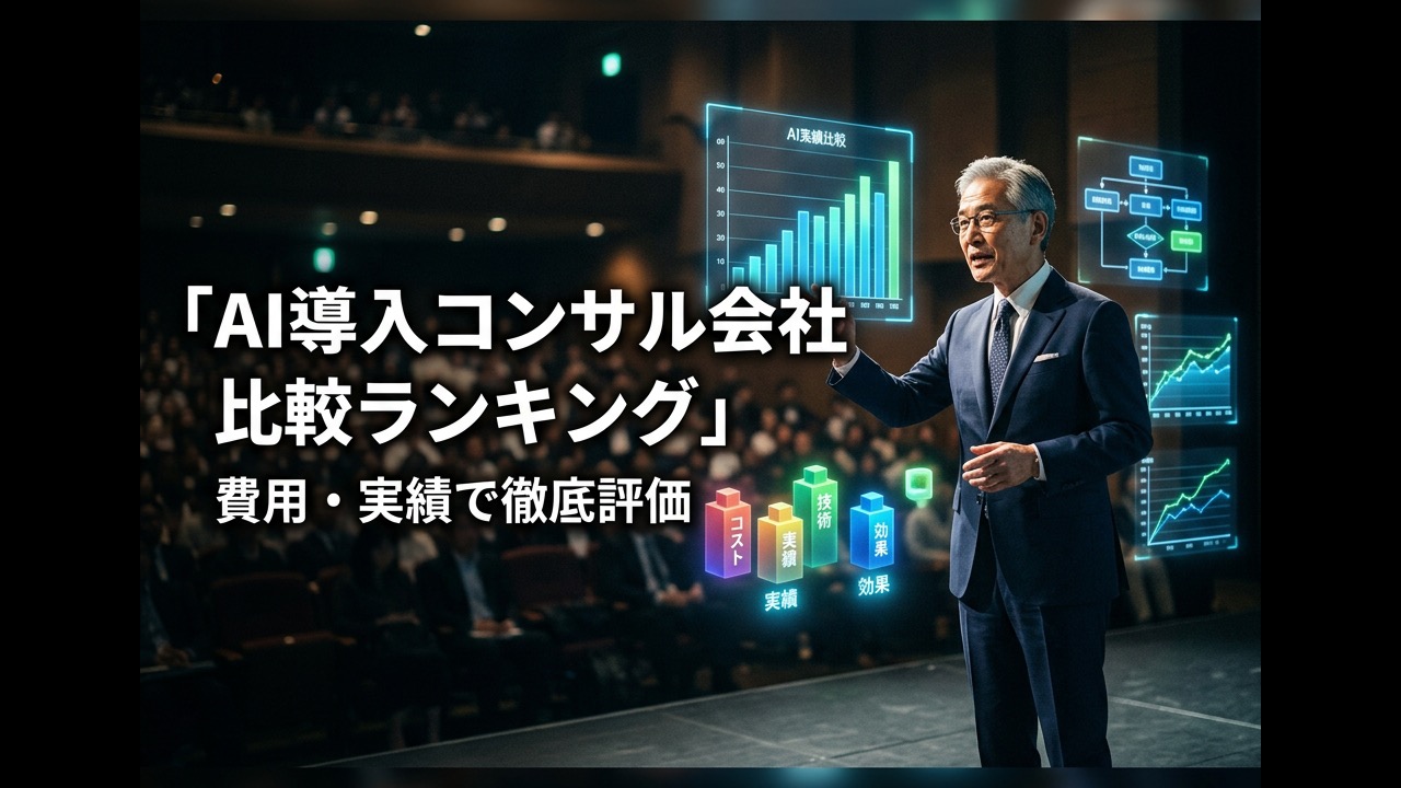 AI導入コンサル会社 比較ランキング2026｜費用・実績・得意分野で徹底評価