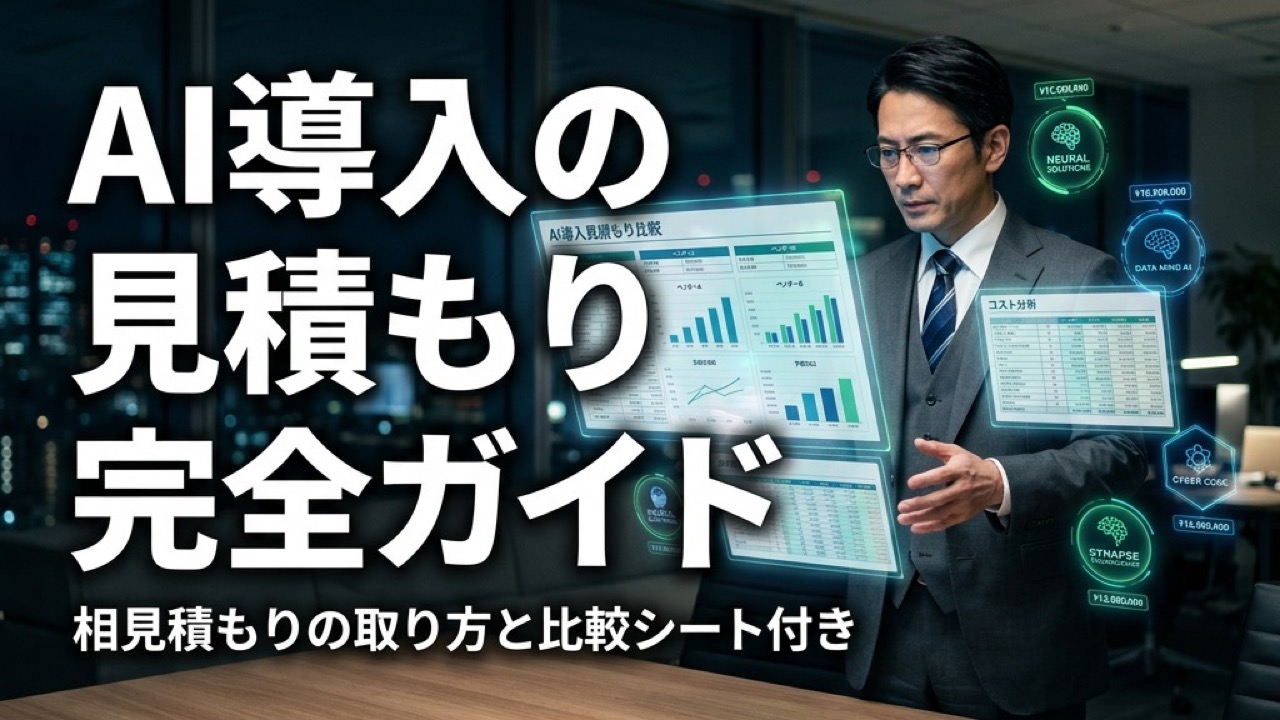 AI導入の見積もり完全ガイド｜相見積もりの取り方と比較シート付き