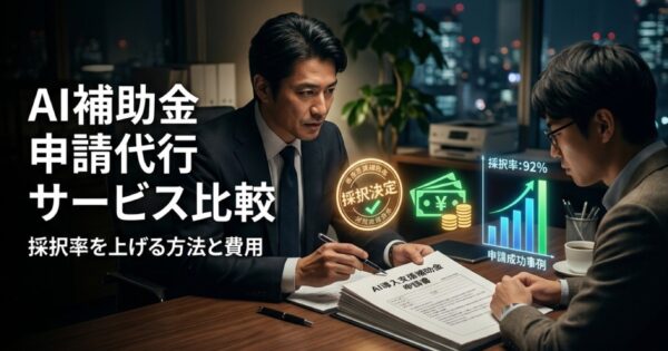 AI導入で使える補助金の申請代行サービス比較｜採択率を上げる方法