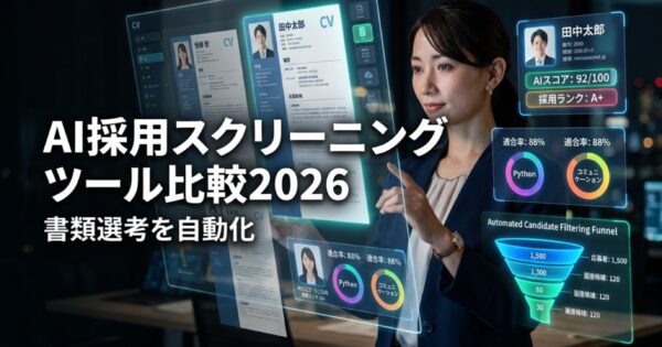 AI採用スクリーニングツール比較2026｜書類選考を自動化