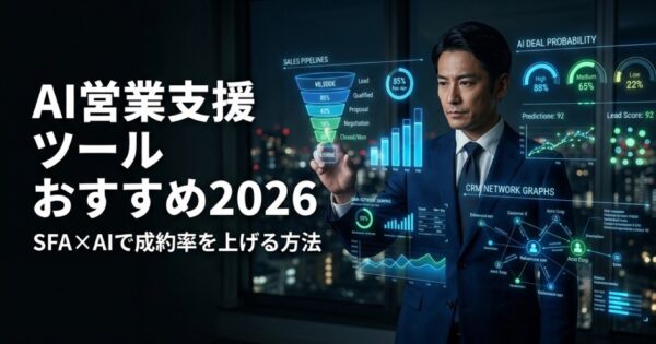 AI営業支援ツールおすすめ2026｜SFA×AIで成約率を上げる方法