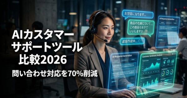 AIカスタマーサポートツール比較2026｜問い合わせ対応を70%削減