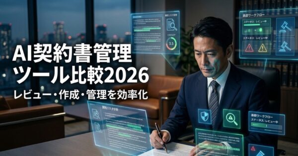 AI契約書管理ツール比較2026｜レビュー・作成・管理を効率化