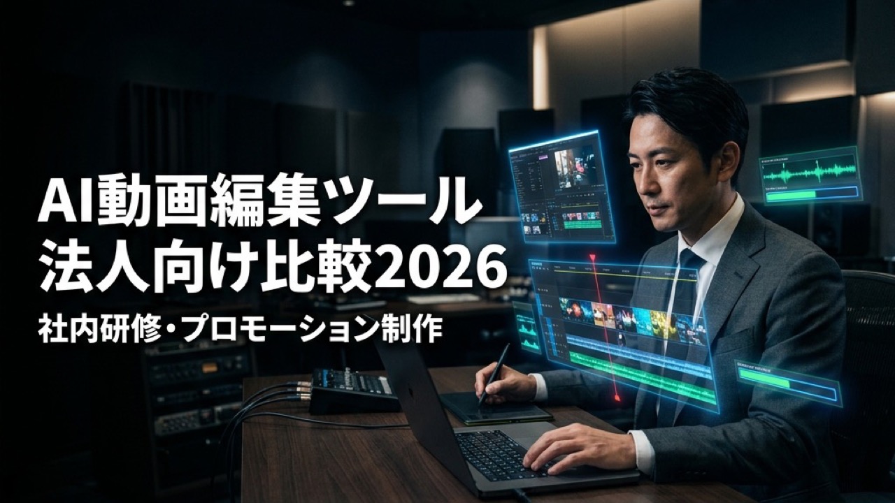 AI動画編集ツール法人向け比較2026｜社内研修・プロモーション制作