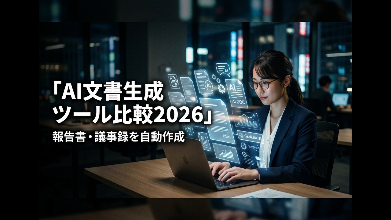 AI文書生成ツール比較2026｜報告書・提案書・議事録を自動作成
