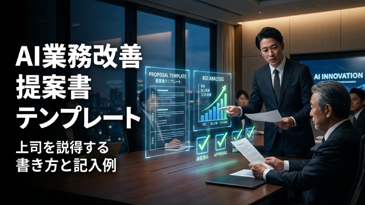 AI業務改善提案書テンプレート｜上司を説得する書き方と記入例