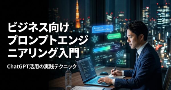 ビジネス向けプロンプトエンジニアリング入門｜ChatGPT活用の実践テクニック