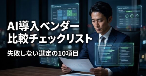 AI導入ベンダー比較チェックリスト｜失敗しない選定の10項目