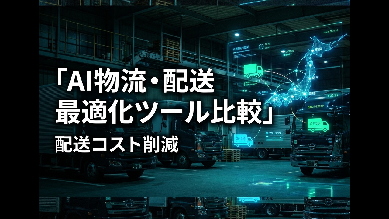 AI物流・配送最適化ツール比較2026｜ルート最適化・需要予測で配送コスト削減