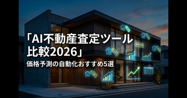 AI不動産査定ツール比較2026｜物件評価・価格予測の自動化おすすめ5選