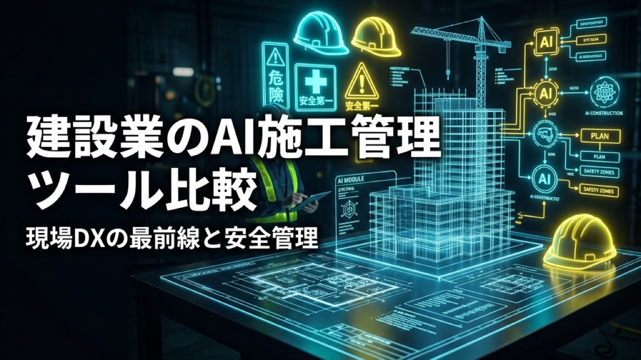 建設業のAI安全管理・施工管理ツール比較2026｜現場DXの最前線