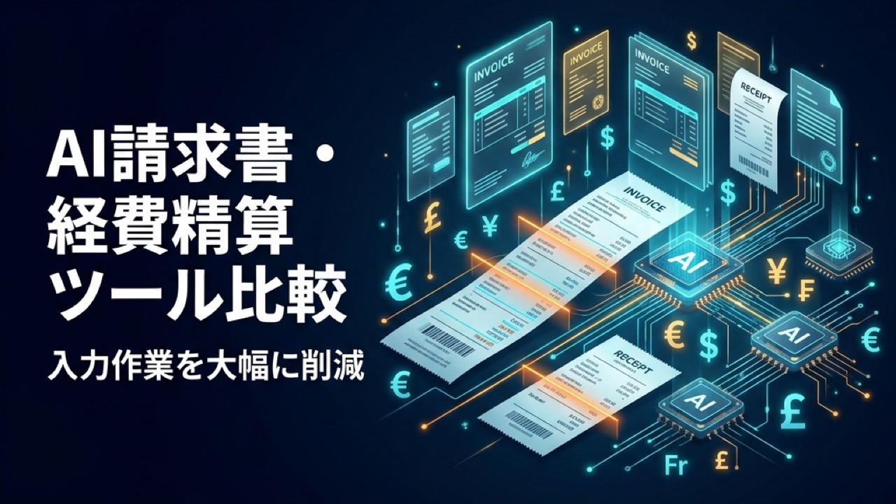 AI請求書処理・経費精算ツール比較2026｜入力作業を90%削減