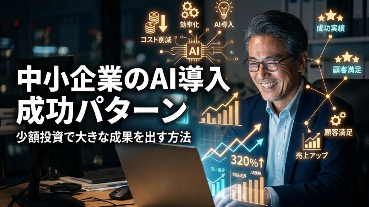 中小企業のAI導入成功パターン8選｜少額投資で大きな成果を出す方法