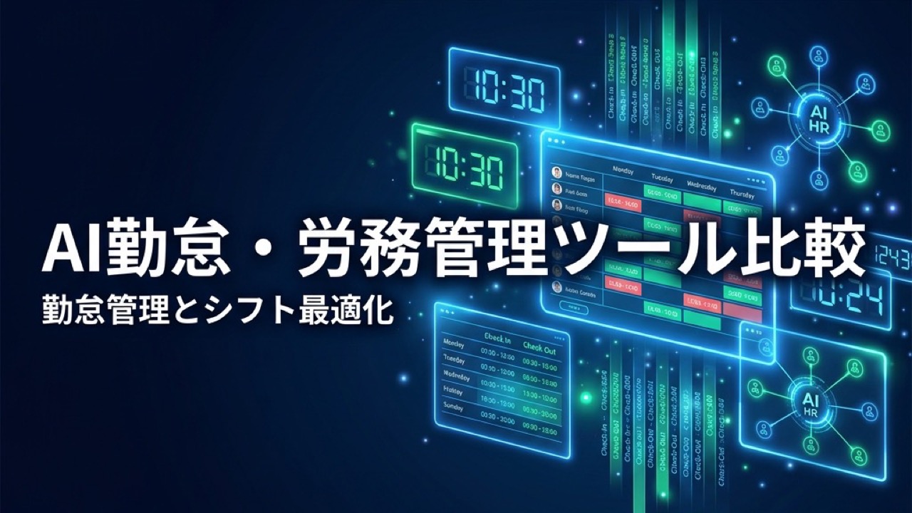 AI勤怠管理・労務管理ツール比較2026｜勤怠不正防止とシフト最適化