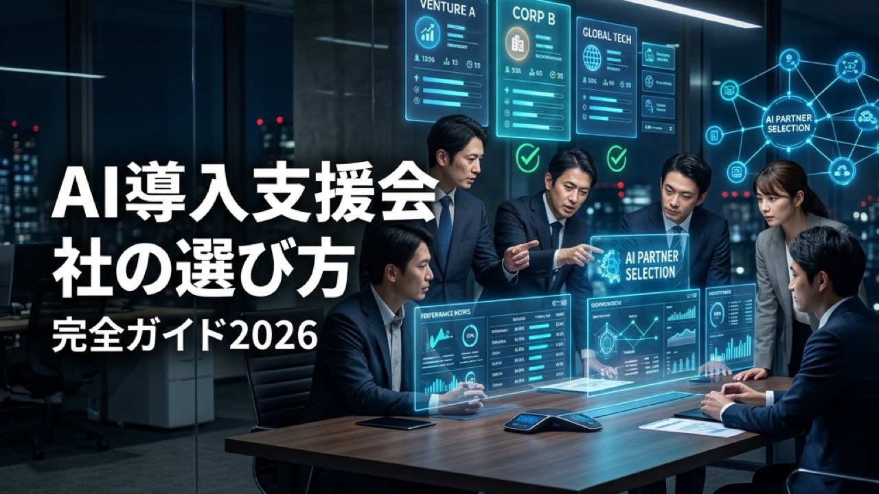 AI導入支援会社の選び方 完全ガイド2026｜比較・見積もり・地域別おすすめまで