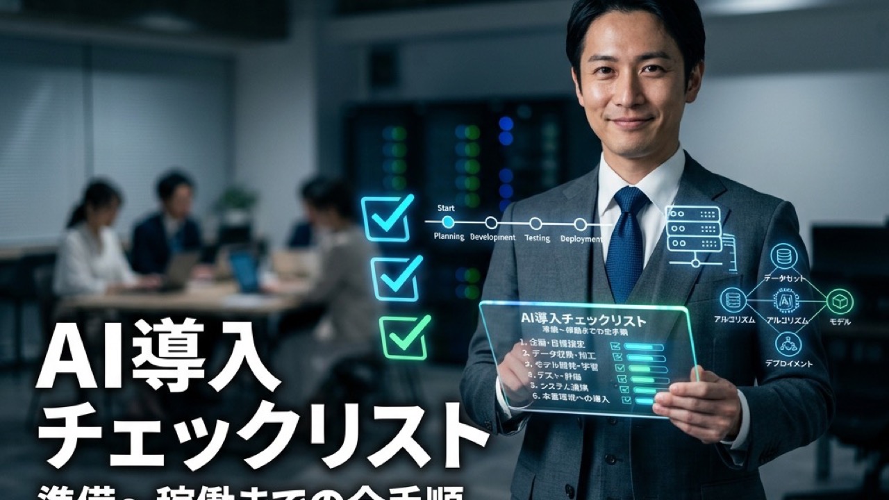 AI導入チェックリスト｜準備〜稼働までの全手順