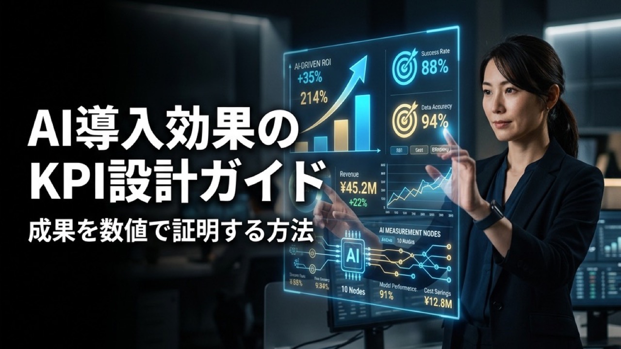 AI導入の効果測定KPI設計ガイド｜成果を数値で証明する方法