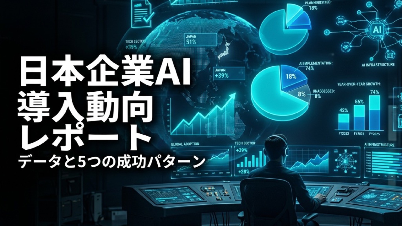 【2026年版】日本企業AI導入動向レポート｜業種別データと5つの成功パターン