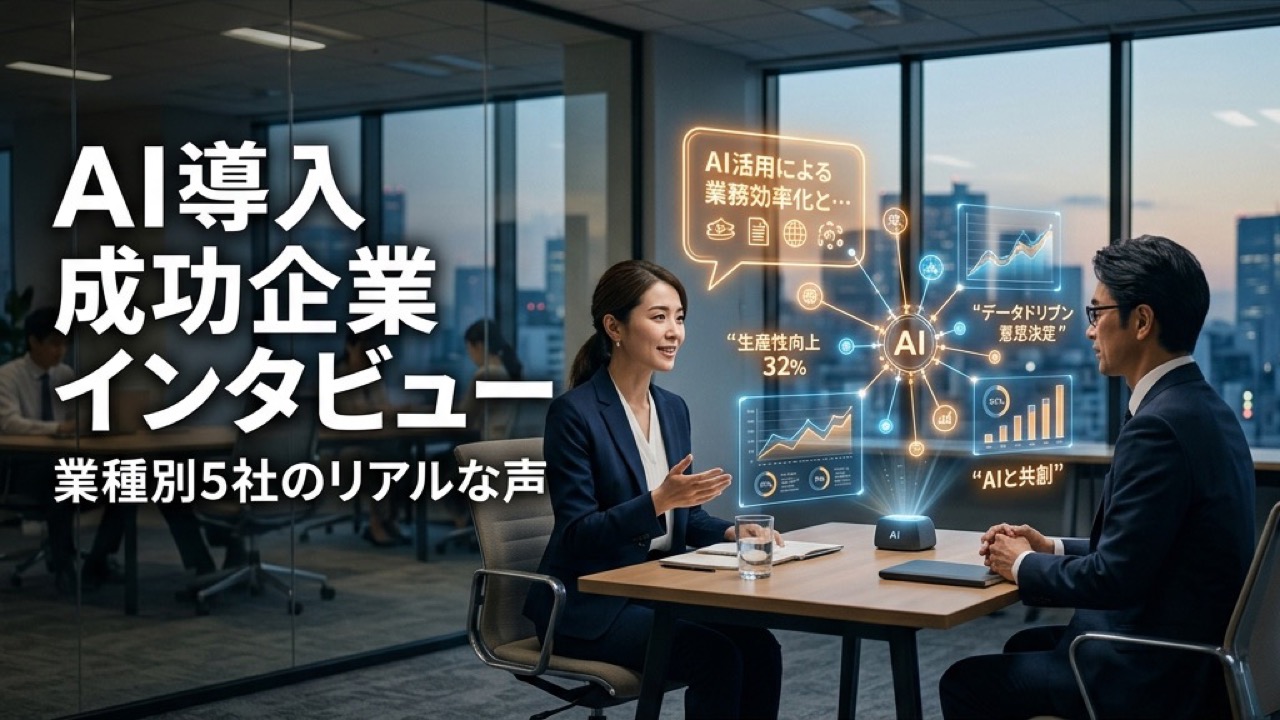 AI導入成功企業インタビュー集｜業種別5社のリアルな声