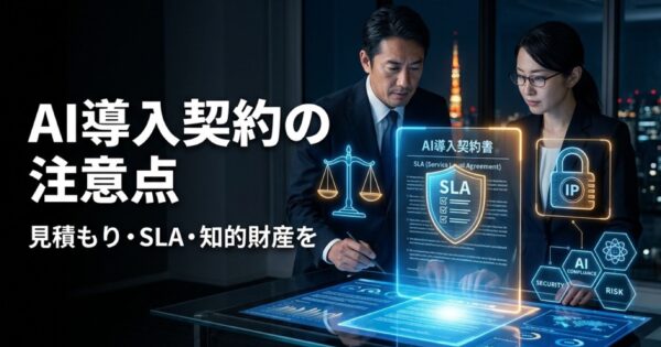 AI導入契約の注意点｜見積もり・SLA・知的財産を徹底解説