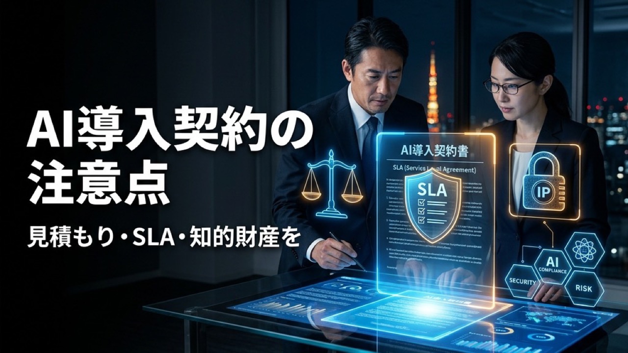AI導入契約の注意点｜見積もり・SLA・知的財産を徹底解説