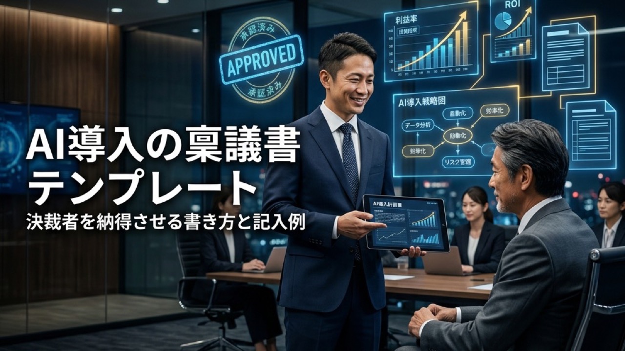 AI導入の社内稟議書テンプレート｜決裁者を納得させる書き方と記入例