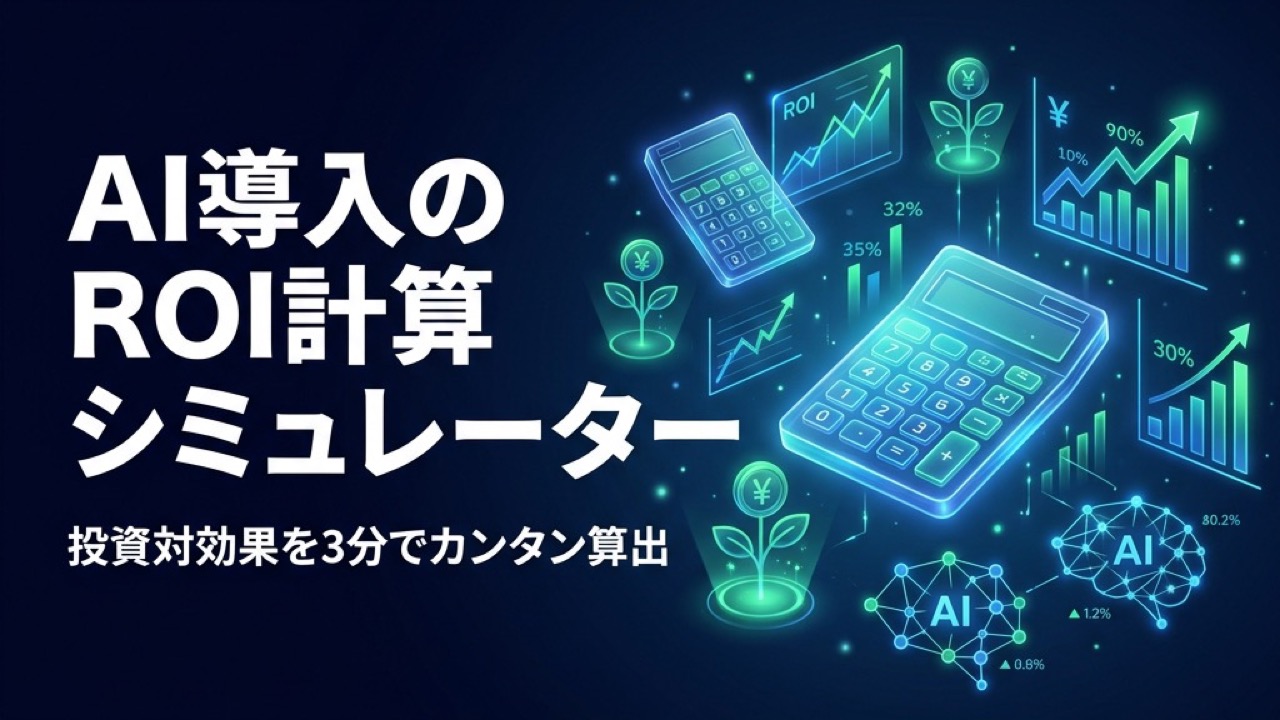 AI導入のROI計算シミュレーター｜投資対効果を3分で算出する方法