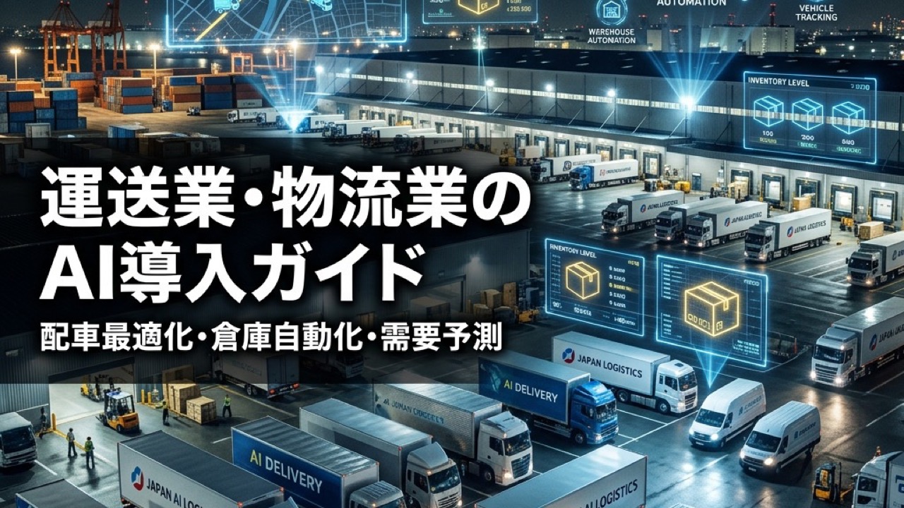 運送業・物流業のAI導入完全ガイド2026｜配車最適化・倉庫自動化・需要予測