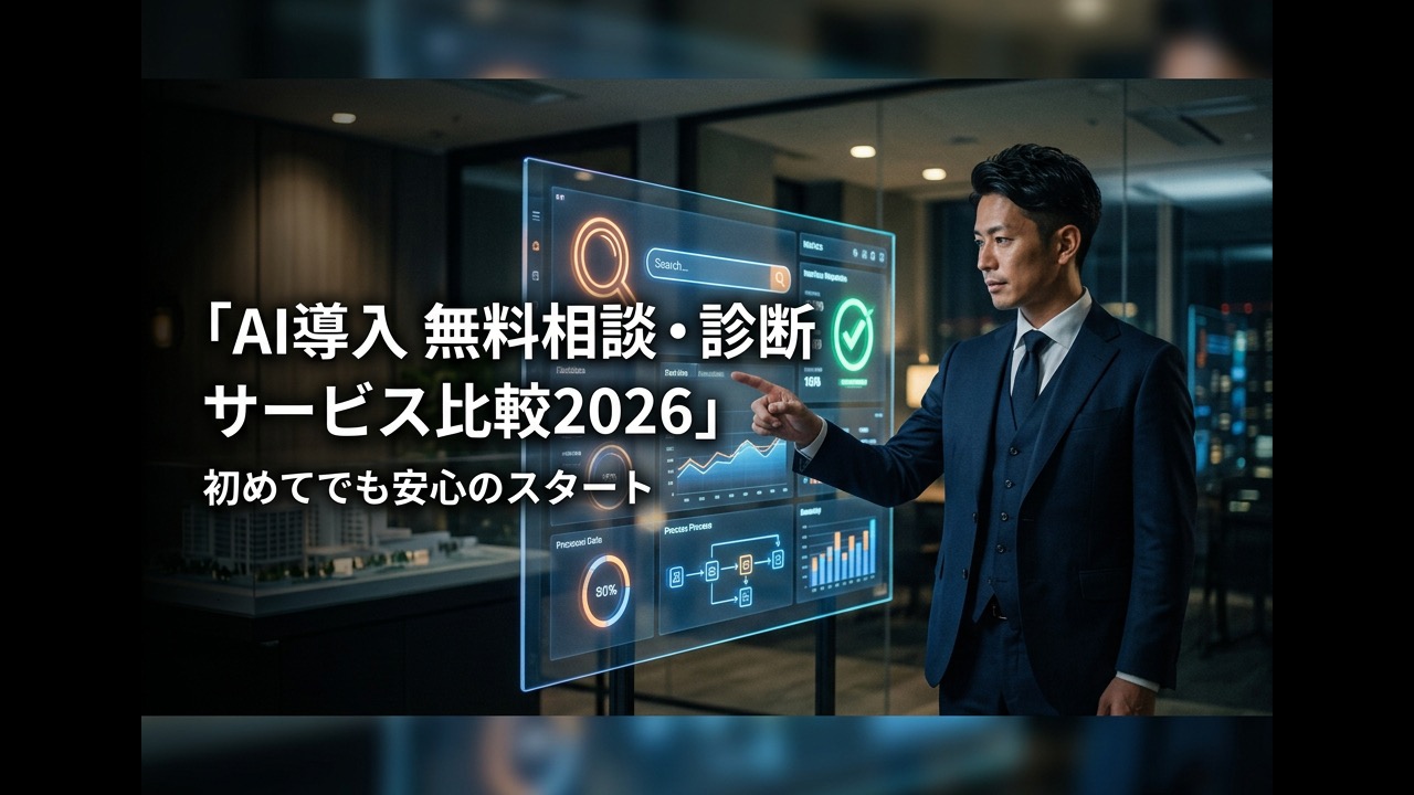 AI導入の無料相談・無料診断サービス比較2026｜初めてでも安心のスタート方法