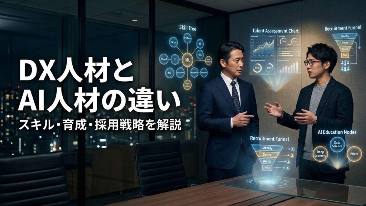 DX人材とAI人材の違い｜求められるスキル・育成方法・採用戦略を解説