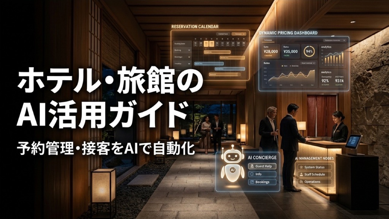 ホテル・旅館のAI活用ガイド2026｜予約管理・レベニューマネジメント・接客自動化