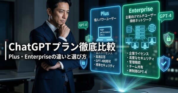 ChatGPT Plus・Enterprise比較｜月額料金と機能差から選ぶ最適プラン